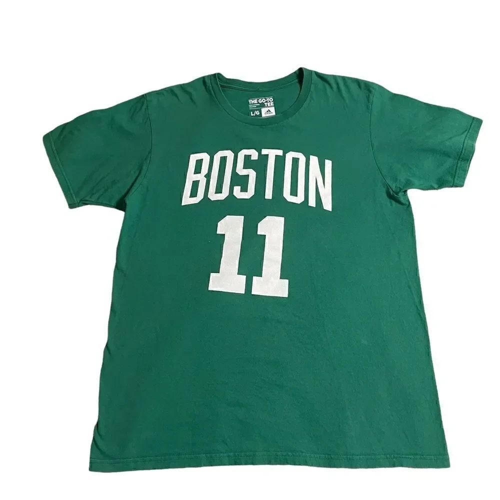 Boston Celtics Adidas NBA Kyrie Irving #11 Green T-shirt Size Large